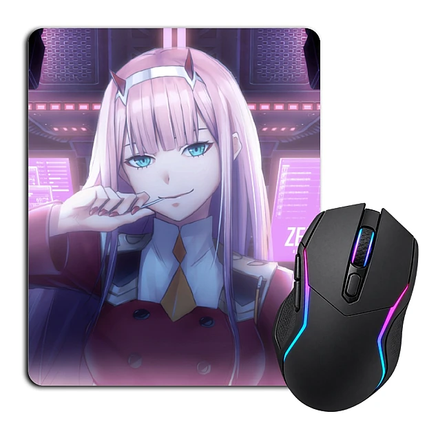Mouse pad with print Darling In The Franxx Zero Two Print