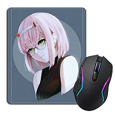 Mouse pad with print Darling In The Franxx Zero Two Art