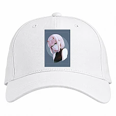 Baseball cap with Print Darling In The Franxx Zero Two Art - white