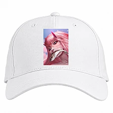 Baseball cap with Print Darling In The Franxx Zero Two With Fish - white