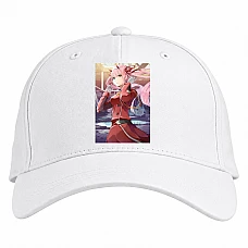 Baseball cap with Print Darling In The Franxx Zero Two Amazing Hero - white