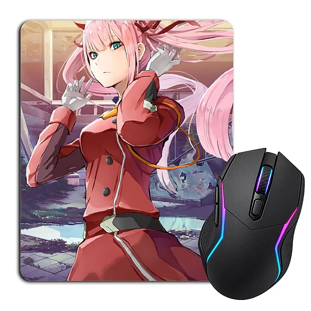 Mouse pad with print Darling In The Franxx Zero Two Amazing Hero
