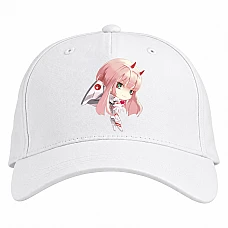 Baseball cap with Print Darling In The Franxx Little Zero Two - white