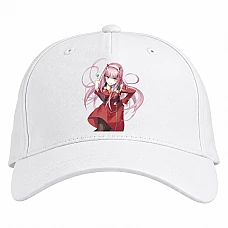 Baseball cap with Print Darling In The Franxx Print Beautiful Zero Two - white