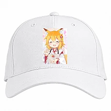 Baseball cap with Print Sewayaki Kitsune No Senko-San Hero - white