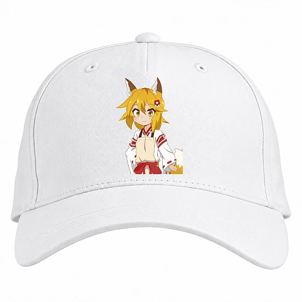 Baseball cap with Print Sewayaki Kitsune No Senko-San Girl - white
