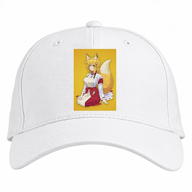 Baseball cap with Print Sewayaki Kitsune No Senko-San Hero Girl - white