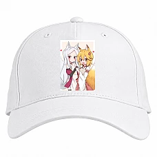 Baseball cap with Print Sewayaki Kitsune No Senko-San Girls - white