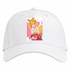 Baseball cap with Print Sewayaki Kitsune No Senko-San Neko Girl - white