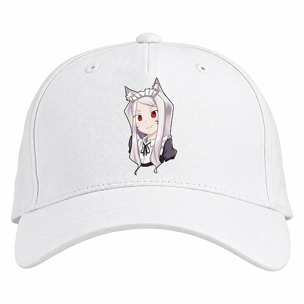 Baseball cap with Print Sewayaki Kitsune No Senko-San Neko - white