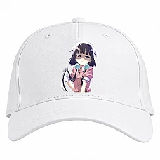 Baseball cap with Print Blend S Maika Sakuranomiya Print - white