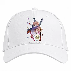 Baseball cap with Print Beyond The Boundary Mirai Kuriyama Print - white