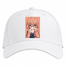 Baseball cap with Print Beyond The Boundary Kuriyama Mirai - white