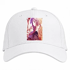 Baseball cap with Print Beyond The Boundary Girl Kuriyama Mirai - white