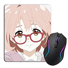 Mouse pad with print Beyond The Boundary Kuriyama Mirai Face