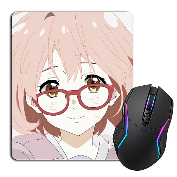 Mouse pad with print Beyond The Boundary Kuriyama Mirai Face