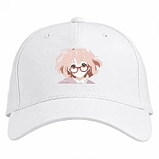 Baseball cap with Print Beyond The Boundary Kuriyama Mirai Face - white