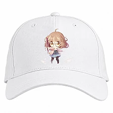 Baseball cap with Print Beyond The Boundary Little Kuriyama Mirai - white