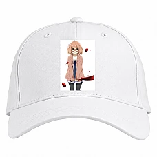 Baseball cap with Print Beyond The Boundary Funny Kuriyama Mirai - white