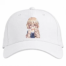 Baseball cap with Print Beyond The Boundary Crying Kuriyama Mirai - white