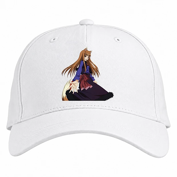 Baseball cap with Print Spice And Wolf Girl Holo - white