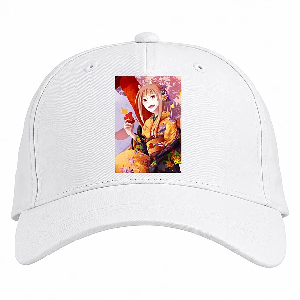 Baseball cap with Print Spice And Wolf Funny Holo - white