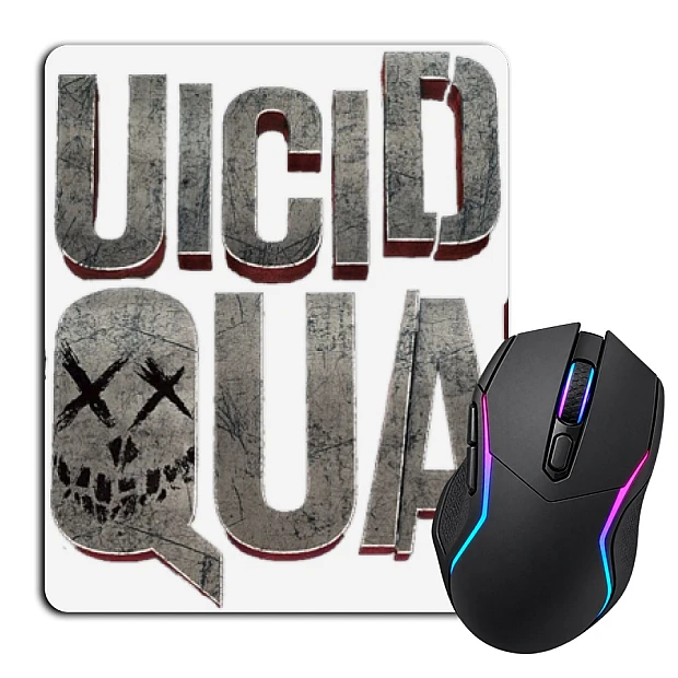 Mouse pad with print Suicide Squad Grey Logo