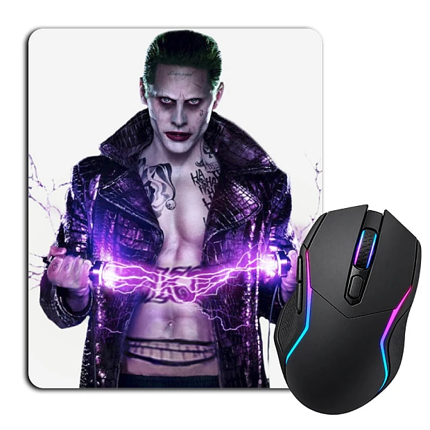 Mouse pad with print Suicide Squad The Joker Lighting