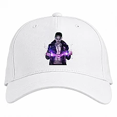 Baseball cap with Print Suicide Squad The Joker Lighting - white