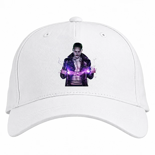 Baseball cap with Print Suicide Squad The Joker Lighting - white