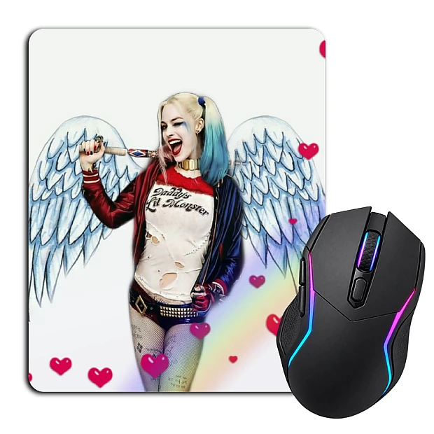 Mouse pad with print Suicide Squad Harley Quinn Angel