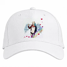 Baseball cap with Print Suicide Squad Harley Quinn Angel - white