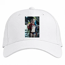 Baseball cap with Print Suicide Squad Harley Quinn Hero - white