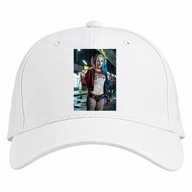 Baseball cap with Print Suicide Squad Harley Quinn Hero - white
