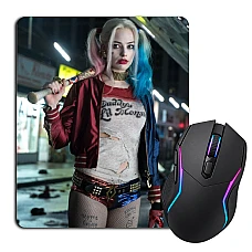Mouse pad with print Suicide Squad Harley Quinn Hero