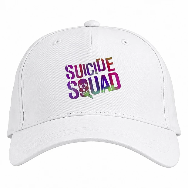 Baseball cap with Print Suicide Squad Bright Logo - white