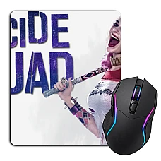 Mouse pad with print Suicide Squad Logo Harley Quinn