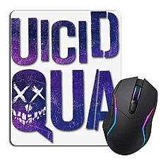 Mouse pad with print Suicide Squad Violet Logo