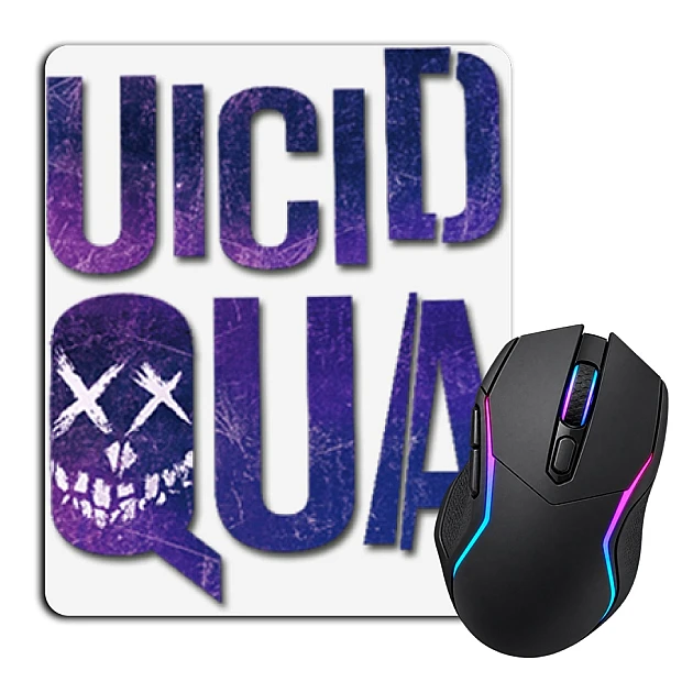 Mouse pad with print Suicide Squad Violet Logo