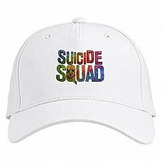 Baseball cap with Print Suicide Squad Creative Logo - white