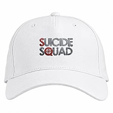 Baseball cap with Print Suicide Squad Logo Target - white