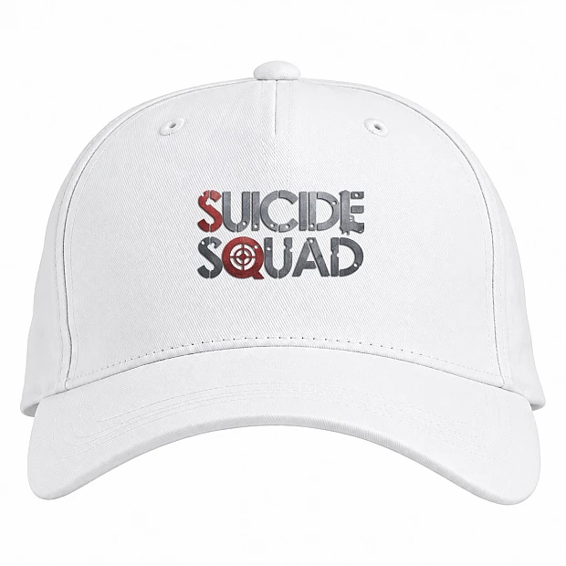 Baseball cap with Print Suicide Squad Logo Target - white