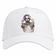 Baseball cap with Print Suicide Squad The Mad Joker - white