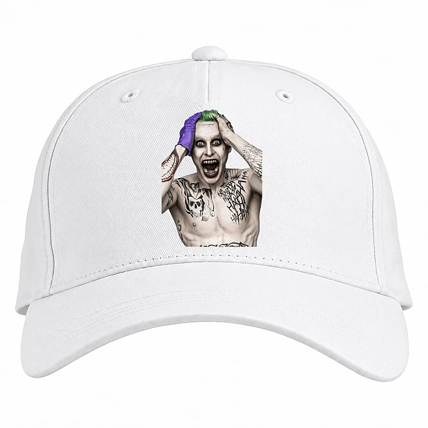 Baseball cap with Print Suicide Squad The Mad Joker - white