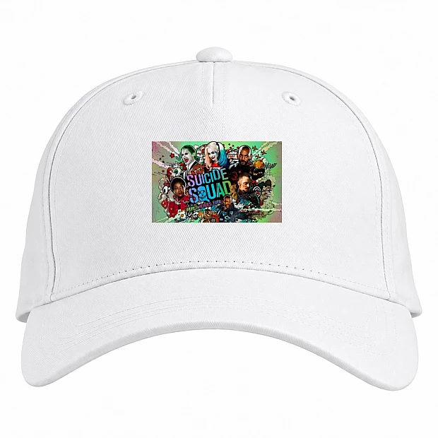 Baseball cap with Print Suicide Squad Heroes - white