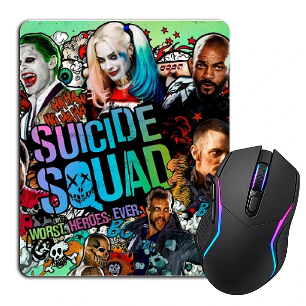 Mouse pad with print Suicide Squad Heroes