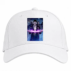 Baseball cap with Print Suicide Squad Joker - white