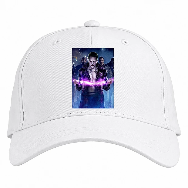 Baseball cap with Print Suicide Squad Joker - white