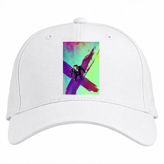 Baseball cap with Print Suicide Squad X Joker - white