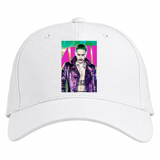 Baseball cap with Print Suicide Squad Hero Joker - white